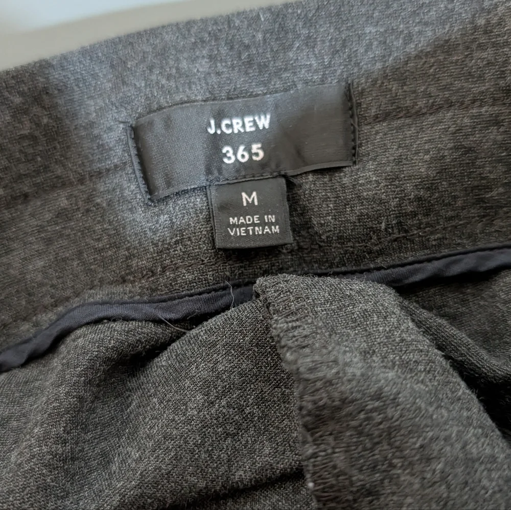 J. Crew Ponte wide-leg‎ crop with patch pockets Dark Grey